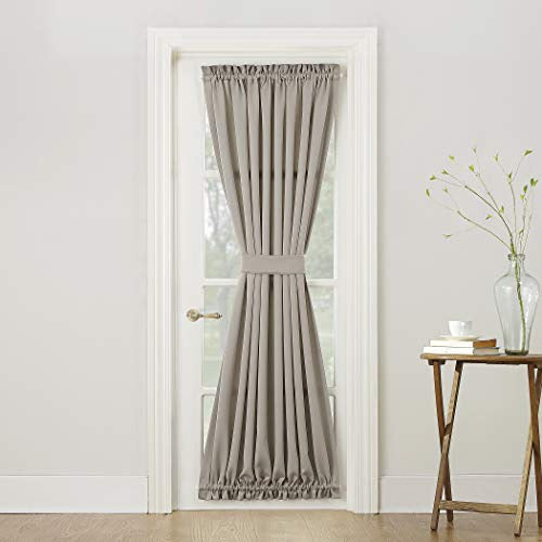 Sun Zero Energy Efficient Door Panel Curtain with Tie Back 0