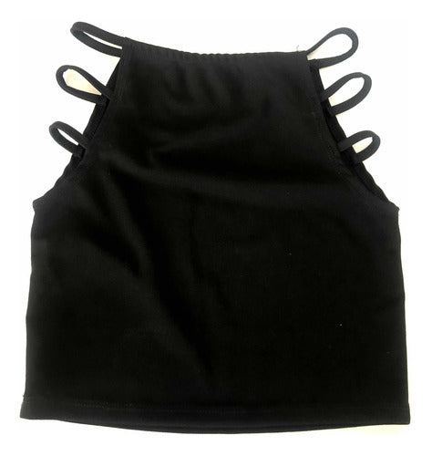 NN Side Open Mini Skirt with Black Straps for Women 0