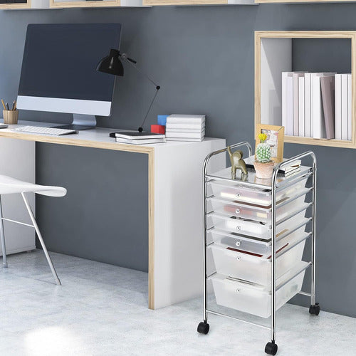 Sermar Organizador Con Ruedas 6 Cajones Metal C/ Mesa 80cm 3