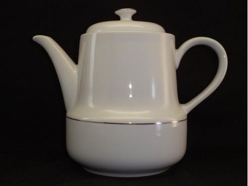 Porcelain Teapot by Verbano with Gold Trim - Tetera Porcelana Verbano Filete Dorado