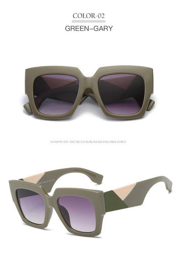 Generic Large Frame Tri-color Sunglasses 6