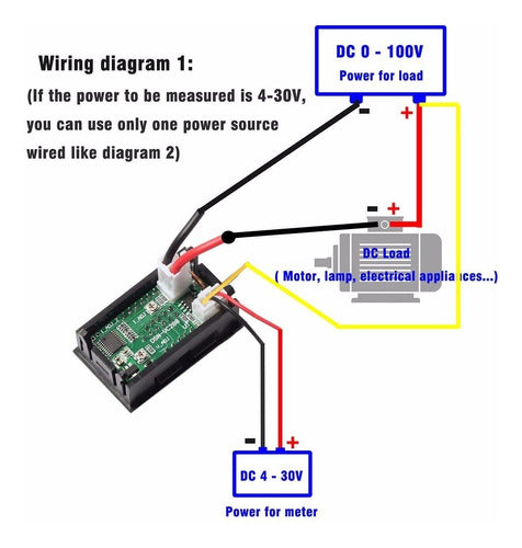 PCBready Voltimetro Amperimetro Digital 100V DC 10 A VCC A0135 3