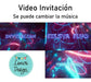 Fluorescent Neon Video Invitation - Thiago Model 1
