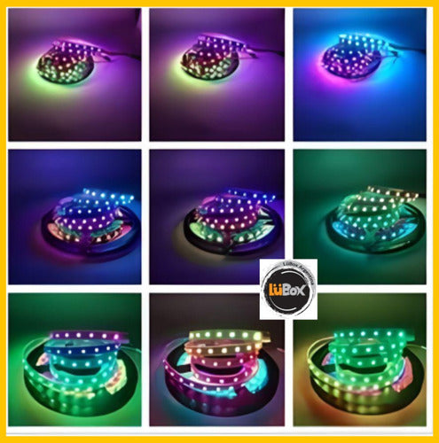 Kit LED Pixel Strip WS2811 5050 12V 5 Meters 60 Led/m RGB IP67 5