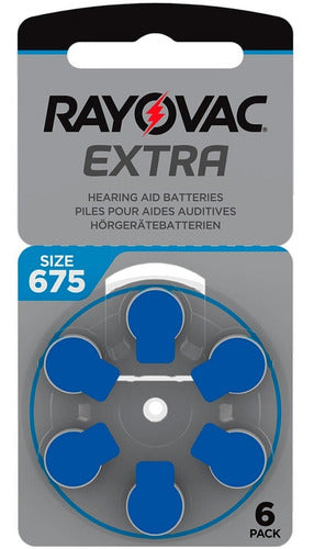 Rayovac 6 X Hearing Aid Batteries 675 PR44 Extra Advanced 0