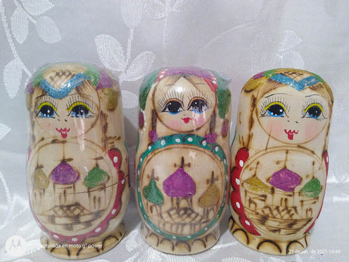 Wooden Matryoshka Dolls Set of 5 Units 11 cm 0