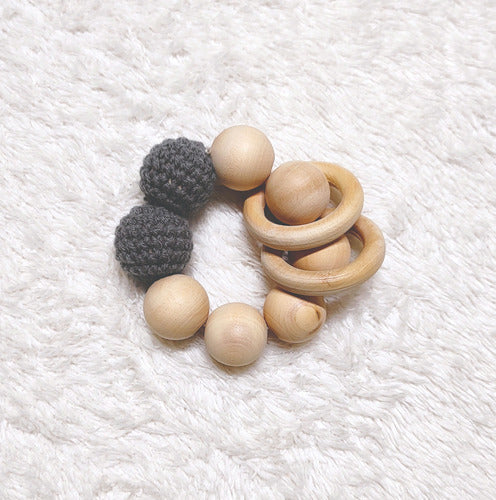 Micaela Crochet Wooden Crochet Rattle Bracelet Montessori Toy 7