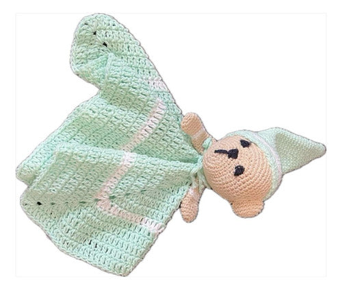 Crochet Knitted Teddy Bear Attachment 35cm - Newborn Gift 0