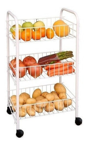 TS HOME Metal Organizer on Wheels with 3 Shelves 0