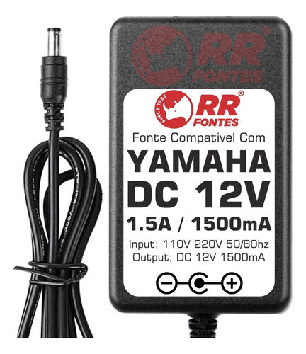 Fonte Carregador 12v 1,5a Para Teclado Yamaha Psr-185 Psr185 4