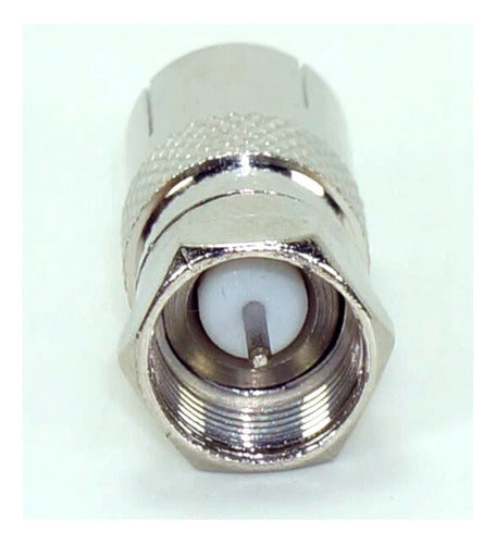 Generic F Male Fine Threaded to Thick Female Adapter Connector 1