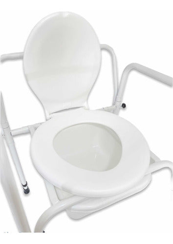 Romano Portable Folding Toilet with Adjustable Height and Backrest 6