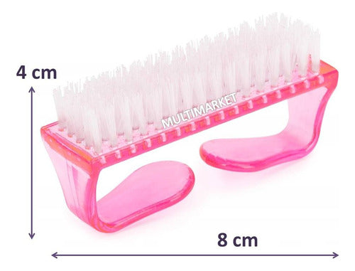 Multimarket 2 Large Nail Cleaning Brushes Russian Manicure Sculpted 1