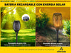 Alitrade Farol Solar Exterior Led Fuego Calida Aplique Pared Jardin 4