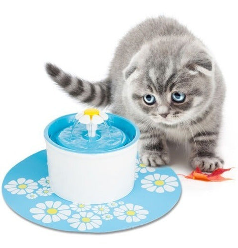 Gato Agua Flor Fuente Dispensador Automático Para Mascotas P 0