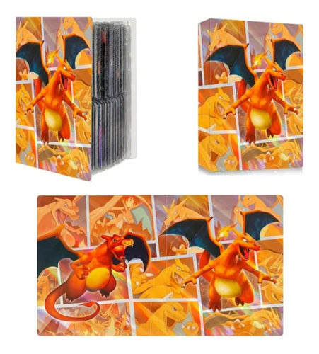 TOMY Original Pokémon Album for 240 Cards - Charizard & Pikachu Designs 0