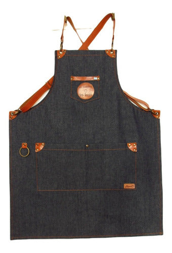 Unisex Jean and Leather Apron for Bar Chef Catering Events 6