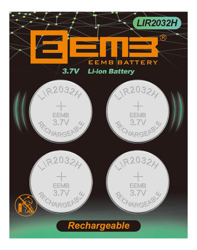 EEMB 2032 Rechargeable Batteries 4 Pack 3.7V 0