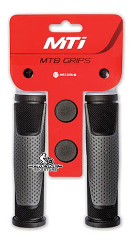 MTI Dual Color Bicycle Grips MTB Urban Puños Manoplas 0