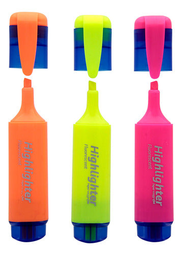 Highlighter Fluorescent Markers X4 Colors 2