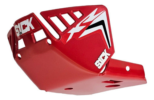 Sick Racing High-Impact Red Plastic Engine Guard with Tornado Decal 0