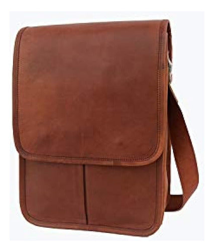 Leather Castle Vintage Leather Messenger Bag for 13" MacBook/Laptop 1