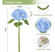 Waipfaru 2 Artificial Flowers Blue Hydrangeas Real Touch 1