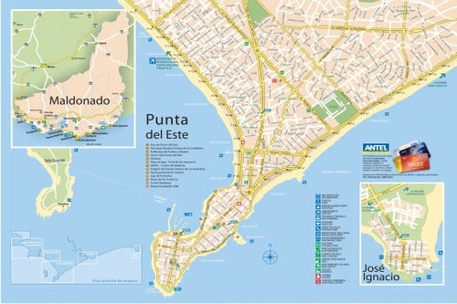 Mapa De Punta Del Este - Maldonado - Lámina 45x30 Cm. 0