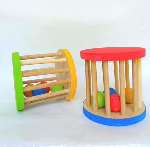 Baum Rolling Rattle for Babies - Stimulates Crawling - Cylinder 1