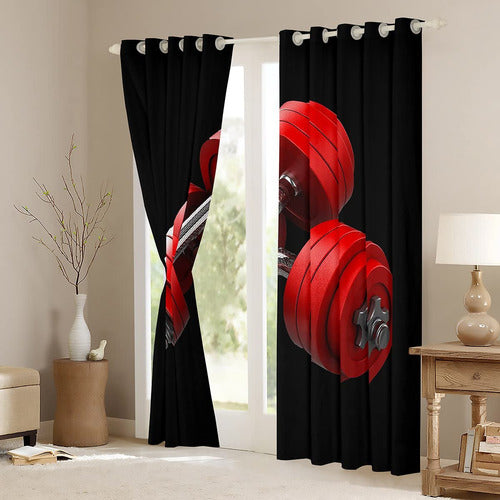 Erosebridal Cortinas De Mancuernas Rojas 3d Para Nios, Equip 3