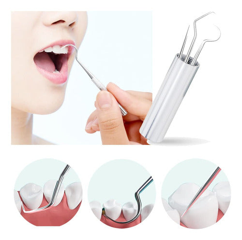 Kit Limpieza Dientes Reutilizable Sarro Hilo Dental + Envio 0