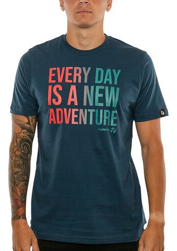 Topper Men's Every Day Blue Sarga T-Shirt 4