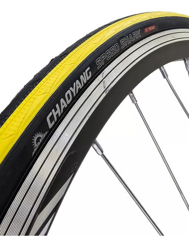 Chaoyang Clincher Road Tire 700 X 25 Fixie Yellow 0