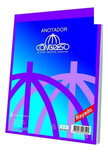 Congreso Notepad Block 40 Sheets Ruled 16x21 Cm X5 Units 0