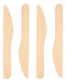 Cuchillo De Madera Bambú 14 Cm Pack X100 Unidades - 0