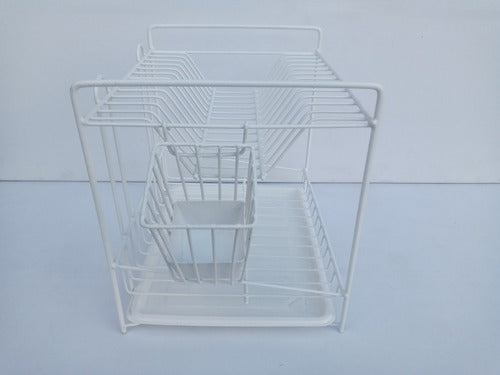 Sashi Dish Drying Rack with Cutlery Holder for 13 Plates 4