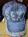 Blue Sexy Baby Jean Cap with Sparkling Stones Costume Party Hat 6