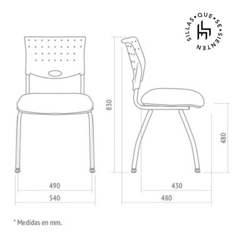 Portantino Athina Fixed Chrome Legs Office Chair 2