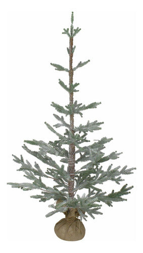 Northlight Artificial Snowy Pine Christmas Tree with Burlap Base 0