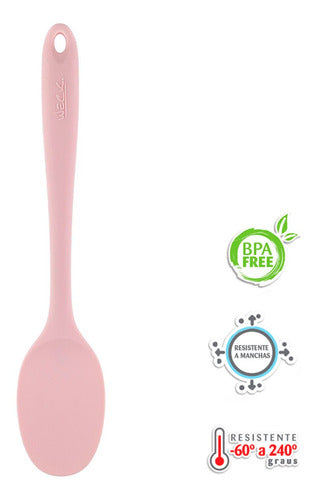 Duas Colheres De Silicone Weck 28cm Rosa 3