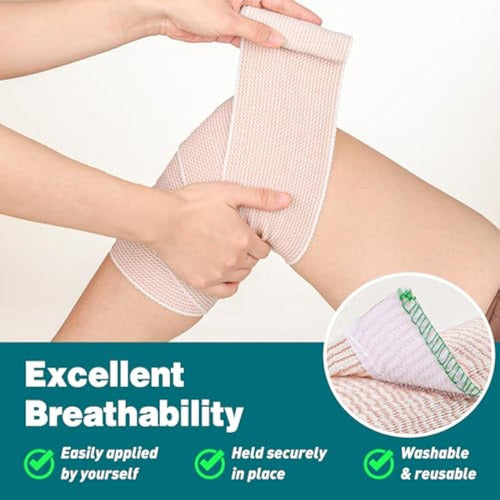 Premium 6 Pack Elastic Bandage Wrap 4 Inch With 4