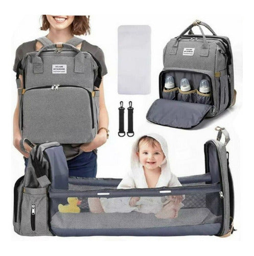 Importadora Mitre Mochila Maternal Bolso Cuna Cambiador Bebe Cunita Plegable 1