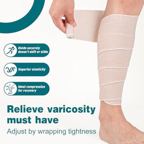 Premium 6 Pack Elastic Bandage Wrap 4 Inch With 5