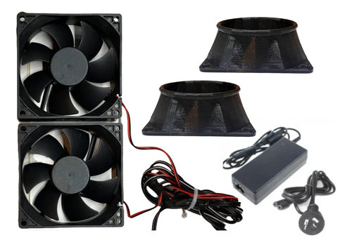 Ventilacion Indoor-2 Cooler-92x92+toberas-listo Para Usar 0