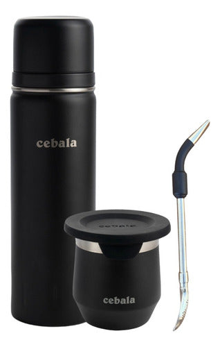 Cebala Stainless Steel Thermos, Mate, and Straw Set 0