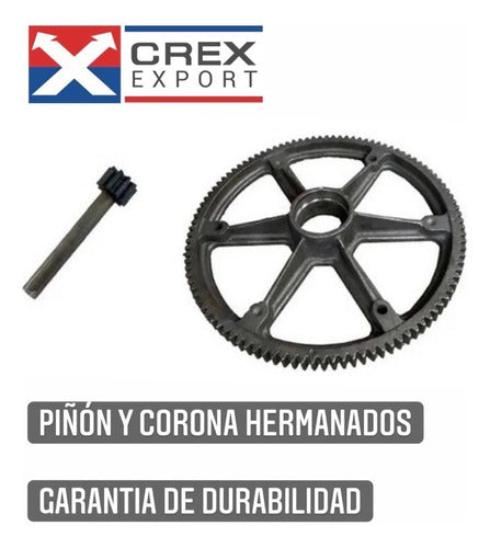 Crex Export Kit Corona 6205 Y Piñon Con Eje Para Hormigonera Trompito 2