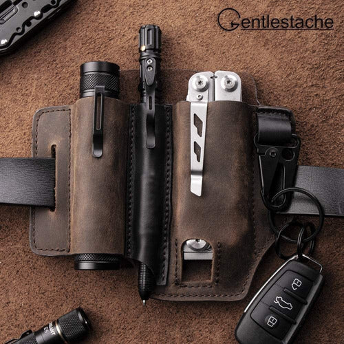 Gentlestache Brown Leather Multi-Tool Belt Pouch 1