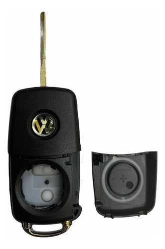 Keyfad Volkswagen Gol Trend, Fox, Suran Carcass + 3 Buttons Key LED Solid HU66 8