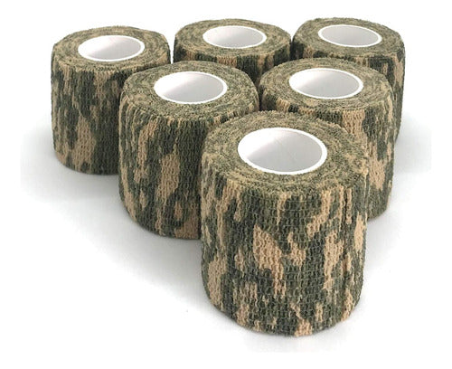 6 Rolls of Self-Adhesive Camouflage Tape - Grass 0
