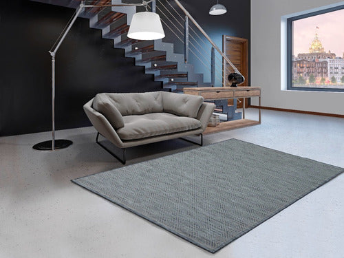 Modern Geo Pattern Jute-Like Carpet 160x230cm Imported by TODD 0